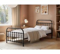 Flair Furniture Flair Compton Black Metal Bed Frame - Single, Black