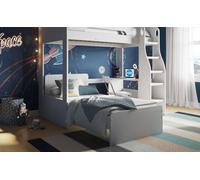 Flair Cosmic L Shaped Wooden Bunk Bed - White
