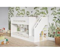 Flair Deimo Staircase Low Bunk Bed White