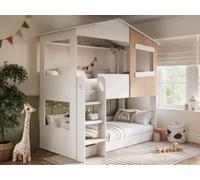 Flair Furniture Flair Dreamland House Bunk Bed White And Oak, White