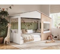 Flair Dreamland Montessori House Bed White & Oak