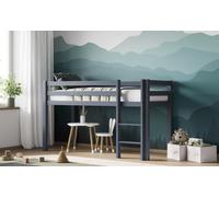 Flair Elara Wooden Shorty Mid Sleeper Bed in Grey | Size: Junior Flair Grey Junior