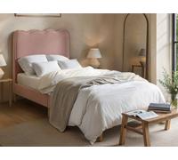 Flair Ellis Single Bed With Cloud Headboard Pink Velvet
