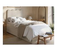 Flair Ellis Single Beige Woven Fabric Bed Frame with Trundle - Cream - Wilko