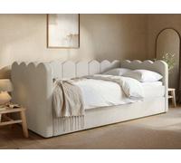 Flair Esme Cloud Day Bed With Trundle Beige Boucle