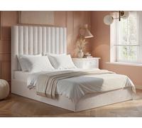 Flair Furniture Flair Everley Boucle Ottoman Bed Double Cream, Cream