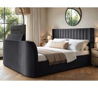 Flair Fallon Tv Side Lift Ottoman Bed Charcoal Velvet Super King