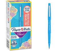 Flair Felt Tip Pens | Medium Point (0.7Mm) | Sky Blue | 12 Count