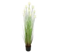 Flair Flower Protea in Grass Bush in Pot Pin Cushion Bush Shore Grass Decorative Grass Grass Artificial Plants Artificial Plant Green Plant Solar Grass Decorative Plant White 120 cm 020907W