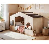 Flair Furniture Flair Frankie House Bed, Brown