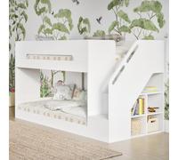Flair Furnishings - Deimo Staircase Bunk Bed with Storage (White)