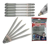 FLAIR Glitter Xtra Sparkle Gel Pens, SILVER, 1.0mm Medium Point, Pack of 10, Colour Sketch Draw Doddle Journal Use, PATEL Black Ball Pen