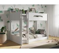 Flair Gravity Low Bunk Bed With Shelves - White