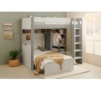Flair Hampton White and Grey L Shape Bunk Bed - Size: Single - Wilko