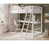 Flair Jules White High Sleeper with Desk - Size: Single - Wilko