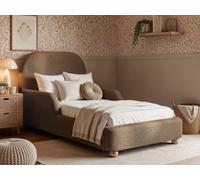 Flair Kira Upholstered Single Bed Brown Boucle
