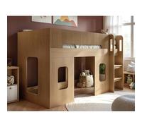 Flair Lino Playhouse Mid Sleeper Bed in Brown | Size: Single Flair Brown Single