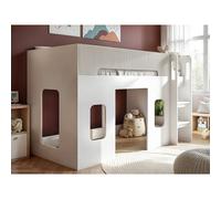 Flair Lino Playhouse Mid Sleeper Bed in White | Size: Single Flair White Single