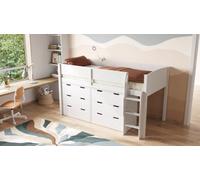 Flair Loop Mid Sleeper Bed Storage Set White