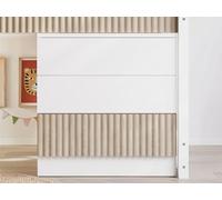 Flair Luca 3 Drawer Chest Ribbed White & Oak