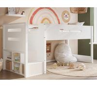 Flair Luca Mid Sleeper Ribbed White