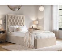 Milan Single Ottoman Bed - Beige