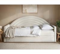Flair Noa Rainbow Day Bed With Trundle Beige Teddy Fabric