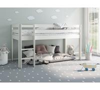 Flair Noomi Nora Midi Wooden Midsleeper Frame Only - White