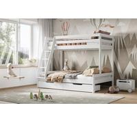 Flair Noomi Nora Triple Wooden Bunk Bed - White