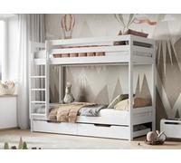 Noomi Nora Single Continental White Pine Bunk Bed - Wilko