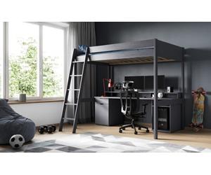 Flair Noomi Tera Small Double Gaming Highsleeper Bed - Grey