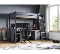 Tera Gaming High Sleeper Bed Frame Grey