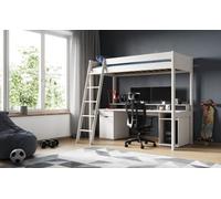 Flair Noomi Tera Solid Wood Gaming Highsleeper Bed - White