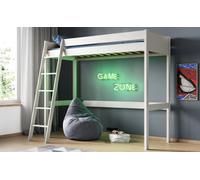 Noomi Tera Solid Wood High Sleeper Bed in White | Size: EU Single Noomi White EU Single