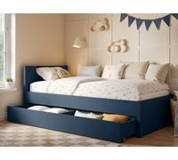 Flair Oli Single Wooden Bed With Drawers Navy