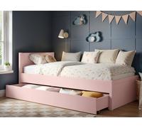 Flair Oli Single Wooden Bed With Drawers Pink