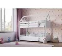 Flair Plation Low Play House Bunk Bed White