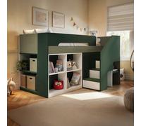 Flair Furniture Flair Quinn Midsleeper With Storage Green, Green