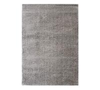 Flair Rugs Velvet Shaggy Rug, Silver, 120 x 170 Cm
