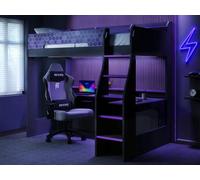 Flair Ultimate Violet Single Gaming High Sleeper Charcoal & Purple