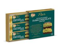 Flair Viral Dubai Pistachio Chocolate Bar 3 Pack - Dubai Chocolate Bars Pistachio Kunafa, Delicious Snack, Original Taste, Baked Kunafa, 3 Bars (165g)