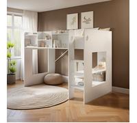 Flair Wizard Mid High Sleeper Bed in White | Size: Single Flair White Single