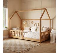 Flair Wooden Explorer Playhouse Bed With Rails - Pine