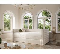 Flair Yuma Boucle Guest Bed in Cream | Size: Single Flair Cream Single