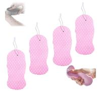 Flairaura Exfoliating Sponge, Berosely Radiant Skin Sponge, 3D Super Soft Exfoliating Bath Sponges, Skin Friendly and Reusable (pink-4pcs)