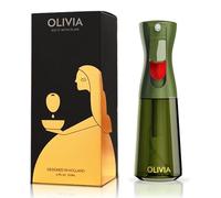 FLAIROSOL Olivia Oil Sprayer for Cooking, 200ml Glass Olive Oil Sprayer, Continuous Cooking Spray Dispenser with Portion Control for Kitchen, Air Fryer, Salad(Green Bottle, Gold Print)