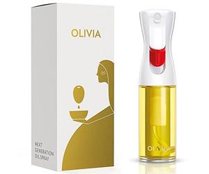 FLAIROSOL OLIVIA. The Original Advanced Oil Sprayer for Cooking, Salads, BBQs and More, Continuous Spray with Portion Control, Trusted by Chefs. Patented Technology (Glass Bottle) (Gold Print)