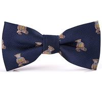 Flairs New York Little Gentleman's Kids Bow Tie and Suspenders, Prussian Blue/Stripes [Teddy Bear], Little Bow Tie Only