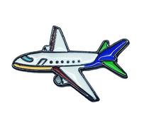 Flairs New York Premium Handmade Enamel Lapel Pin Brooch Badge (Get Away Plane, 1 Pin), 1 Pin, Metal, no gemstone