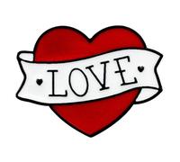 Flairs New York Premium Handmade Enamel Lapel Pin Brooch Badge, True Love Heart, Medium